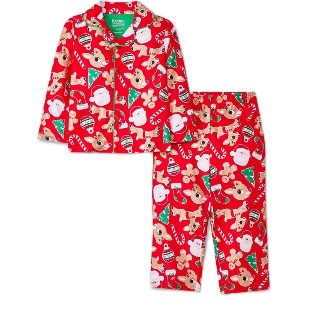 Kids Rudolph Red Pajama Set